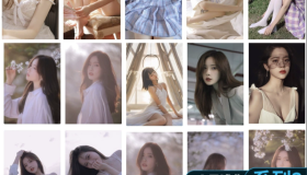 女孩真人照片写真竖版壁纸高清人物图库图片ps素材图集 系列