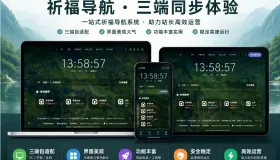 祈福导航系统V1.7 后台重构优化支持前台虚拟在线统计一键获取站点和友联信息 修复bug