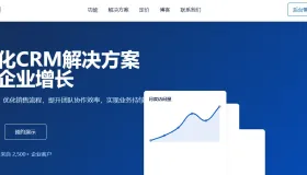 专业的 2B 企业级 CRM 产品宣传网站。网站采用蓝色主题
