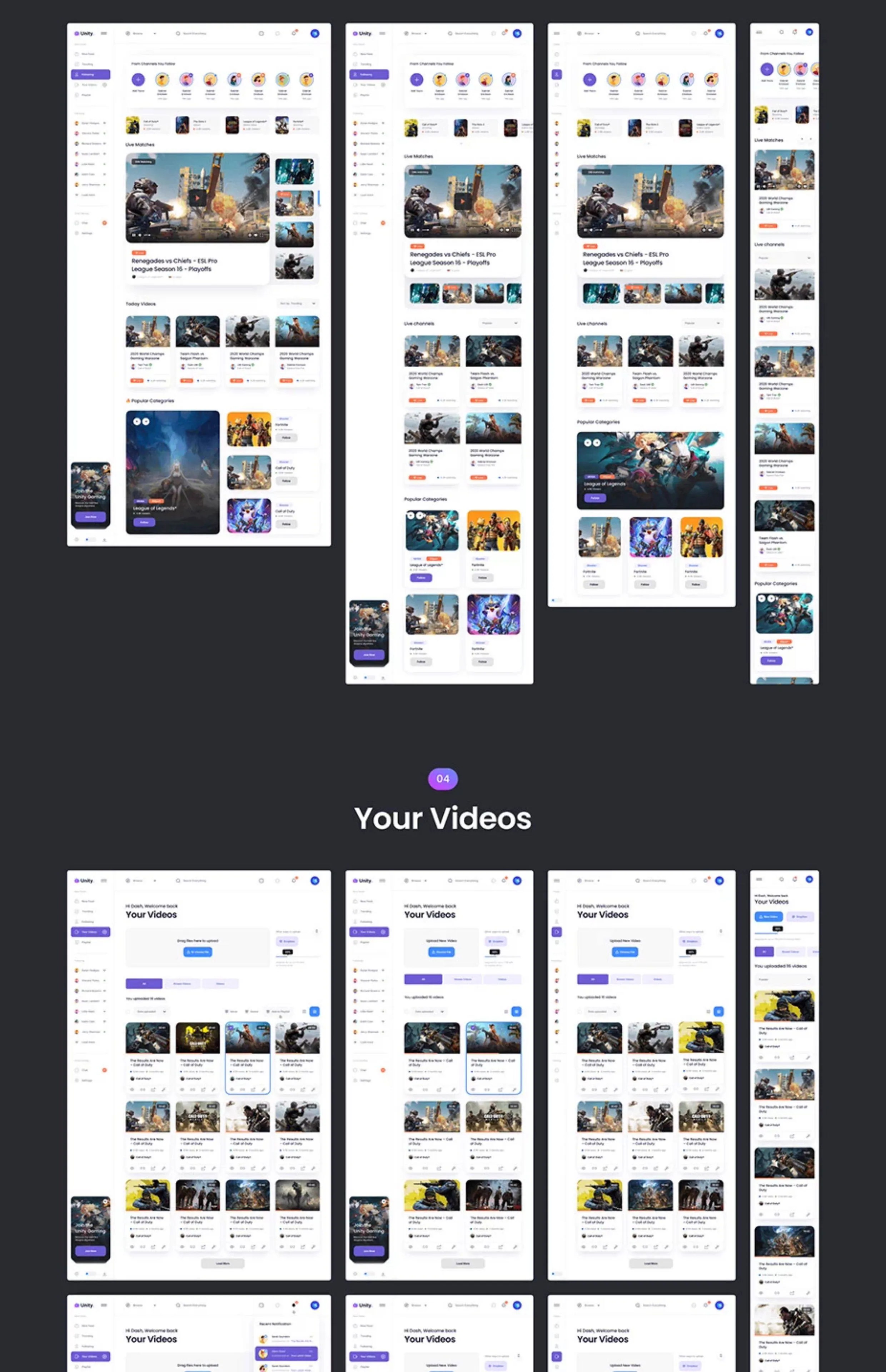 游戏 APP 后台管理系统 HTML 网站模板源码 UI 设计界面模板 XD\SKETCH