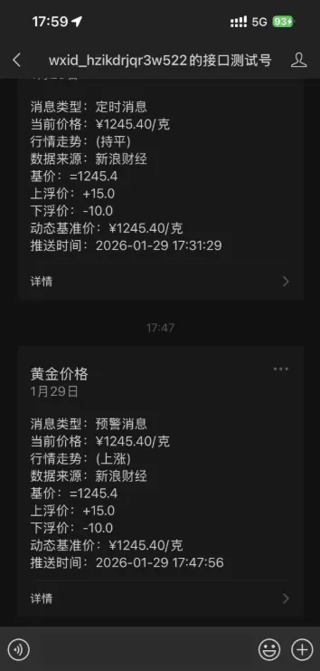 黄金价格消息推送 黄金价格消息推送