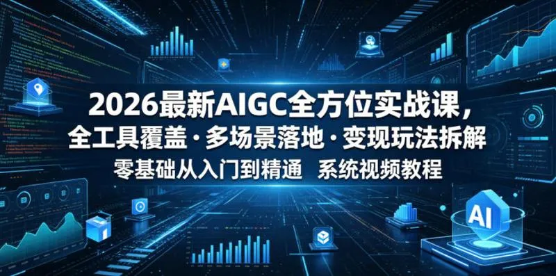 AIGC 全方位实战课 主流 AIGC 工具，多场景落地（视频文档）