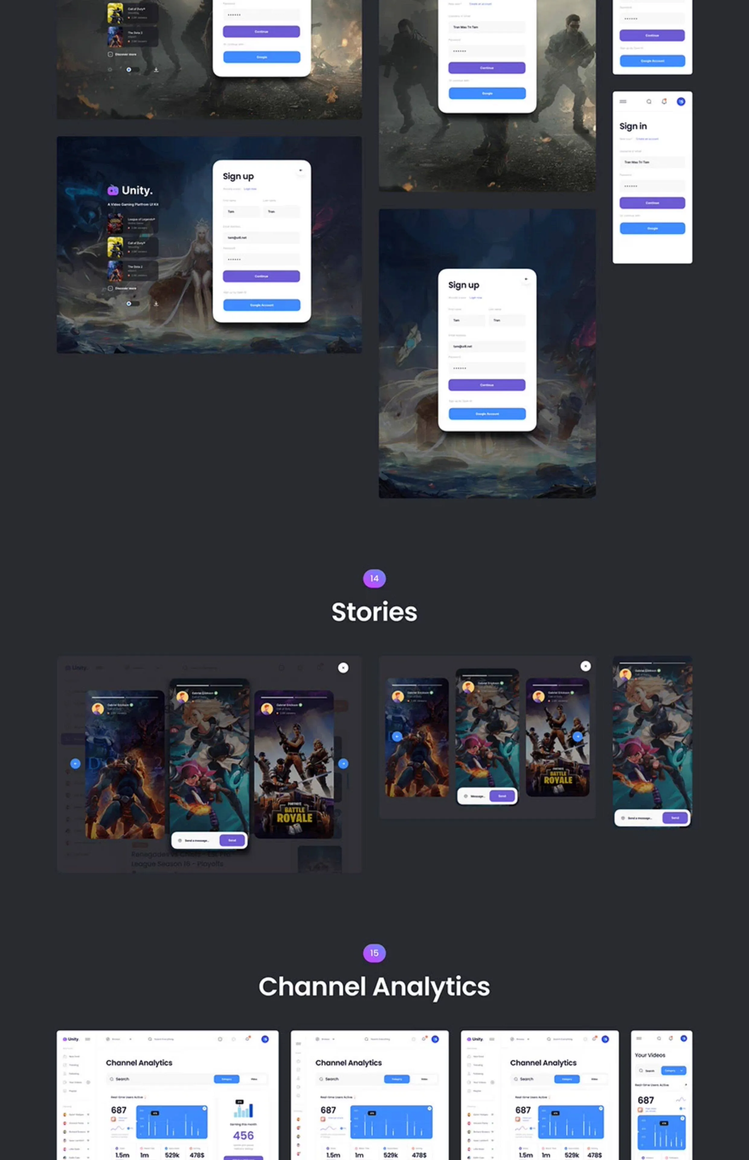 游戏 APP 后台管理系统 HTML 网站模板源码 UI 设计界面模板 XD\SKETCH
