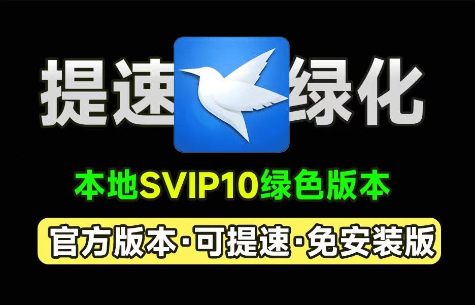 迅雷 12 绿色免按装精简版，打开即是 SVIP10 可提速下载资源，本地会员版！