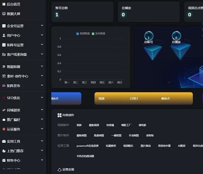 抖音矩阵云混剪系统 短视频矩阵营销系统 V2.2.1 免授权版