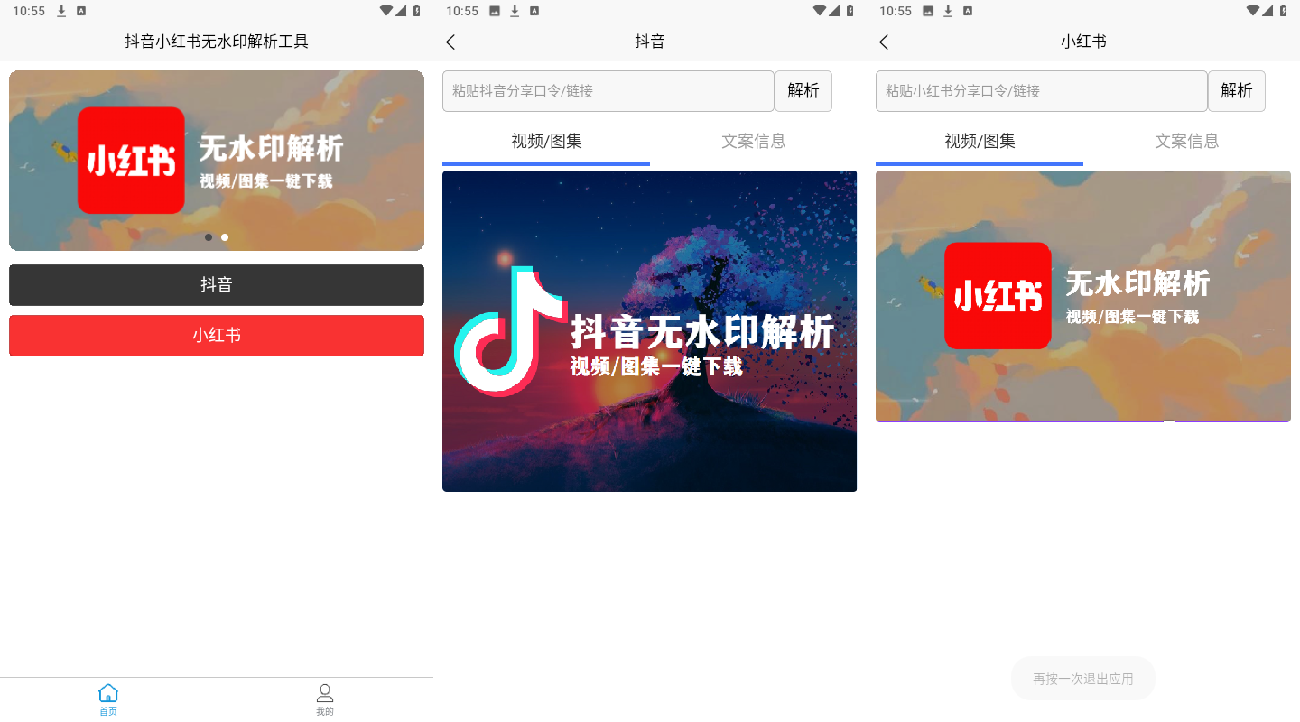 无水印解析 - 抖音小红书一键解析
