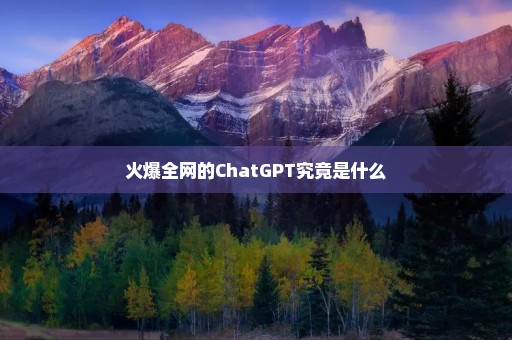 火爆全网的 ChatGPT 究竟是什么