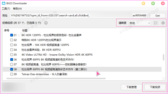 B 站视频下载器 Bili23-Downloader v1.55.0 新春版，支持自动高音画质