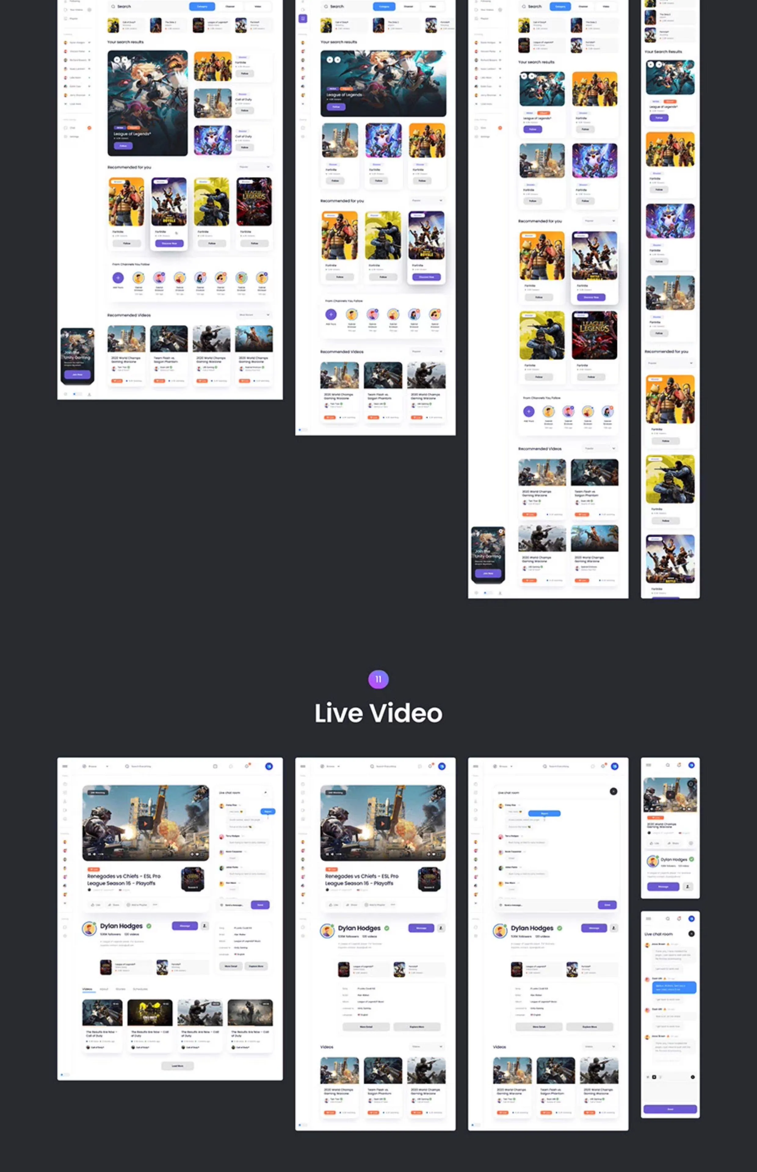 游戏 APP 后台管理系统 HTML 网站模板源码 UI 设计界面模板 XD\SKETCH
