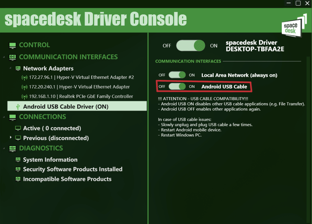 Spacedesk v1.0.67 讓你的平板成為電腦擴(kuò)展屏-小浪學(xué)習(xí)網(wǎng)