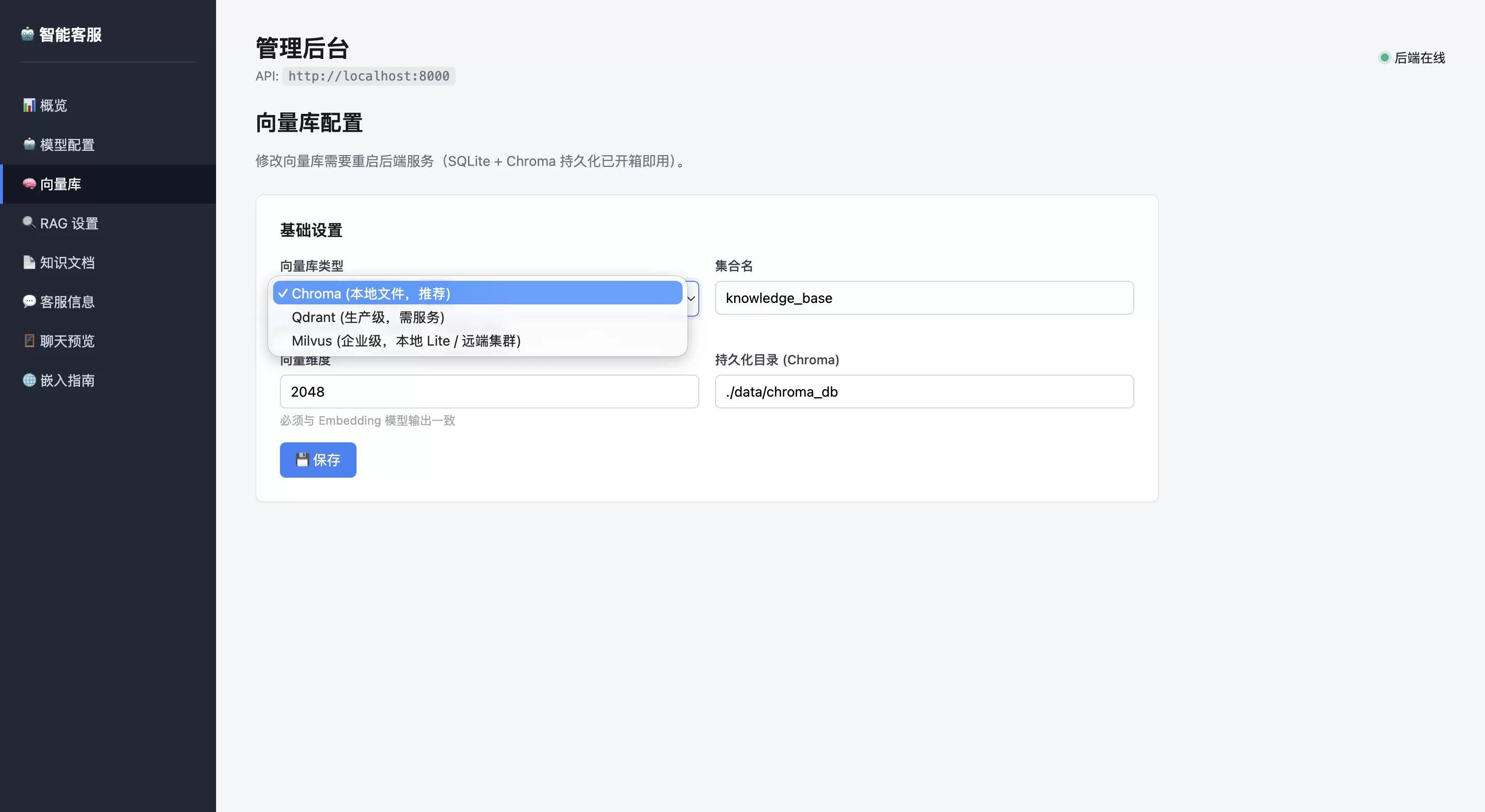 基于 Python+RAG 智能客服系统源码 基于 Python+RAG 智能客服系统源码