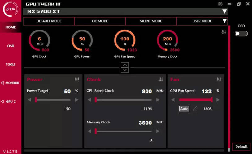 显卡超频 GPU Tweak III v2.0.7.3