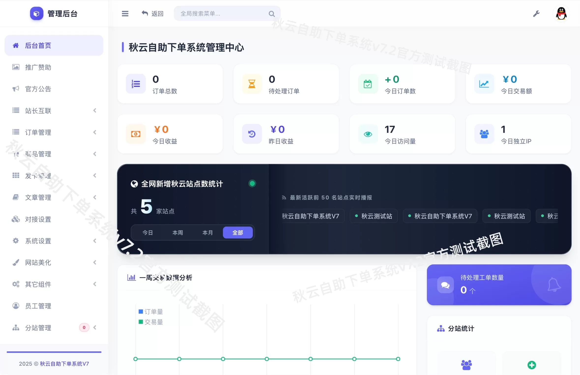 全网首发 彩虹云商城二开重构版源码 秋云自助下单系统 V7.2 版 全网首发 彩虹云商城二开重构版源码 秋云自助下单系统 V7.2 版