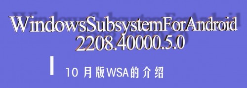 微软 WSA 安卓子系统公开版 2208.40000.5.0