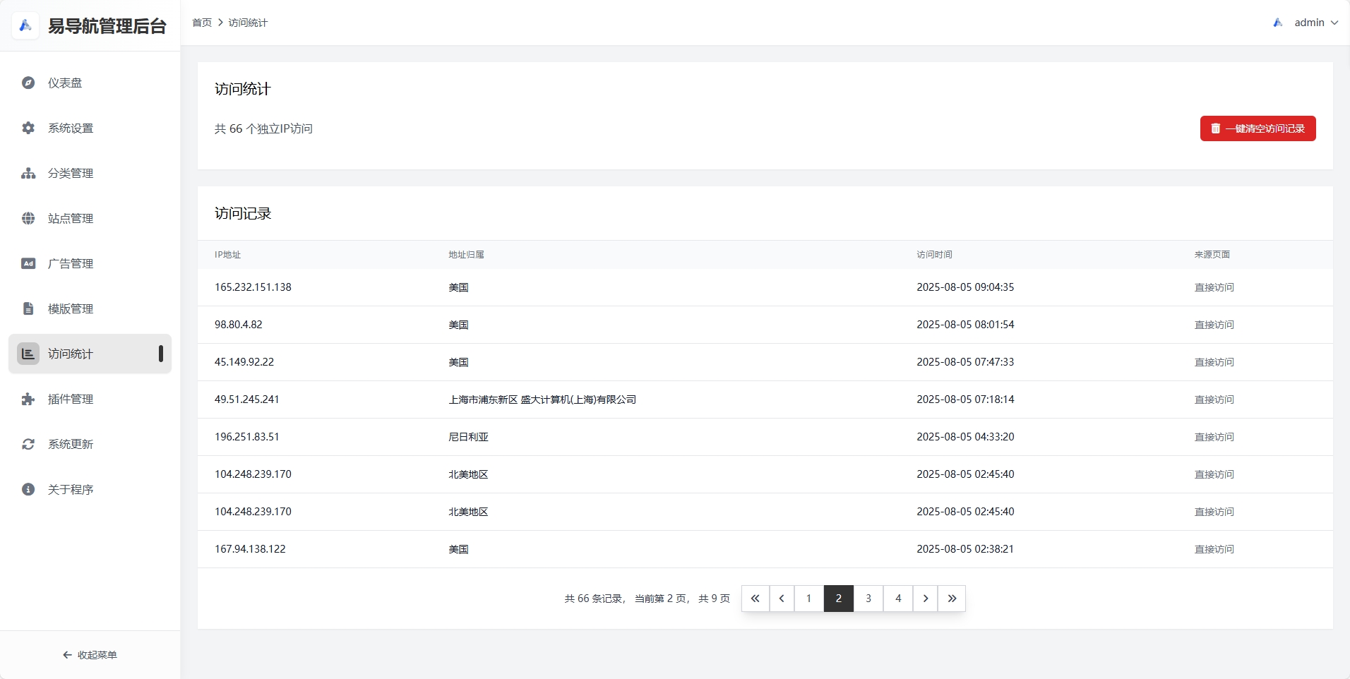 易导航集合市面大部分导航模板 直接给授权去掉了