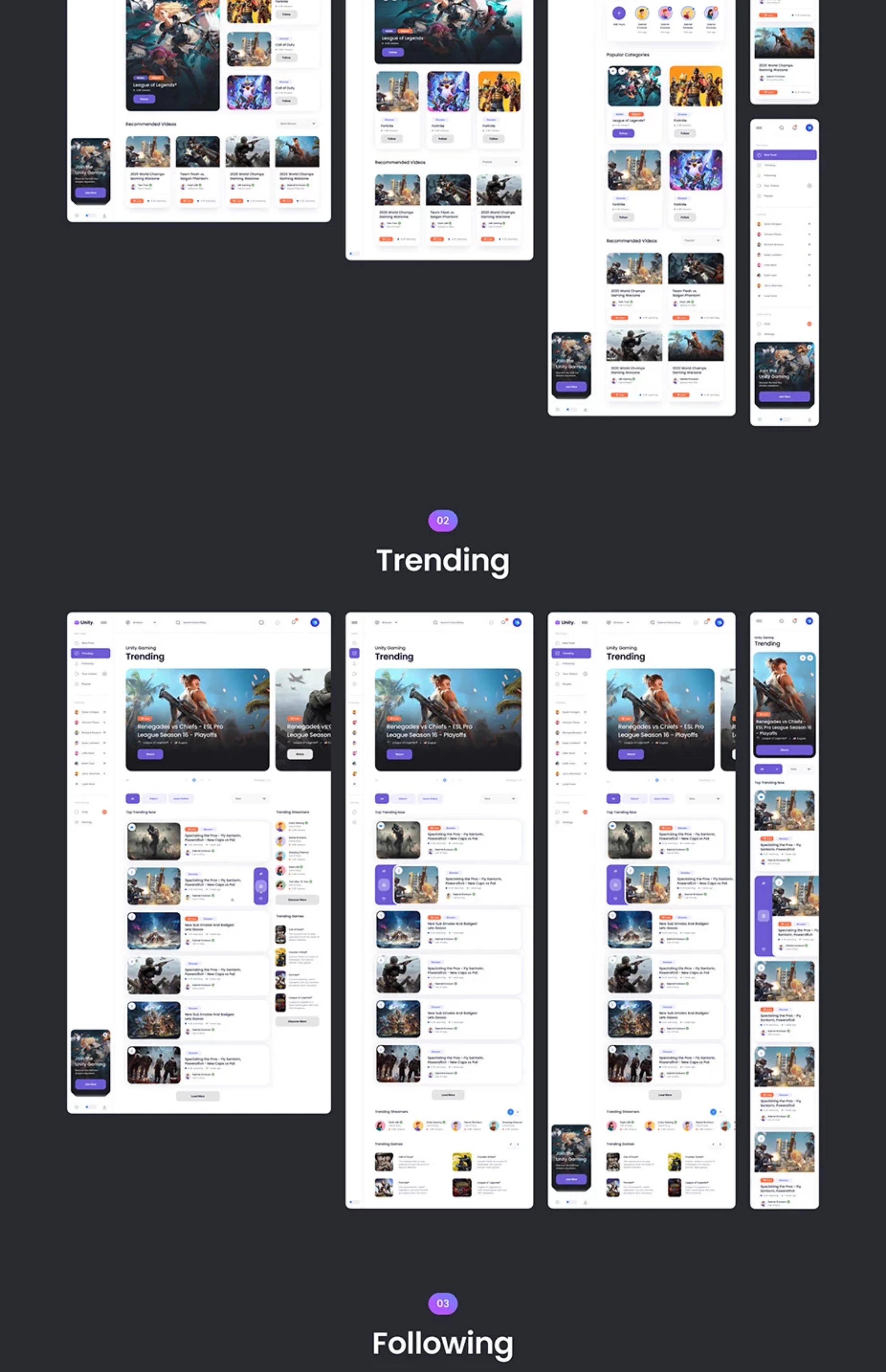 游戏 APP 后台管理系统 HTML 网站模板源码 UI 设计界面模板 XD\SKETCH