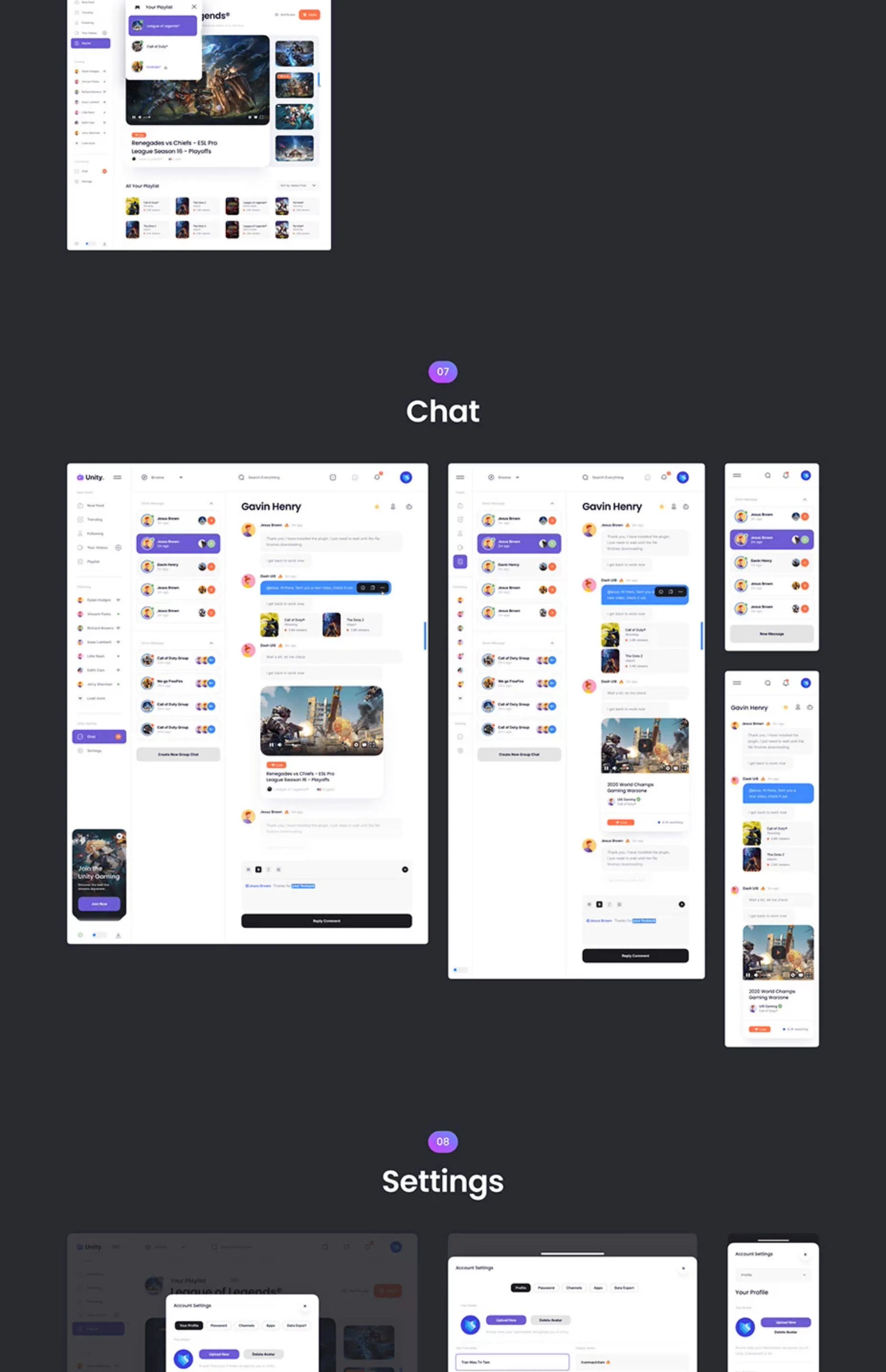 游戏 APP 后台管理系统 HTML 网站模板源码 UI 设计界面模板 XD\SKETCH