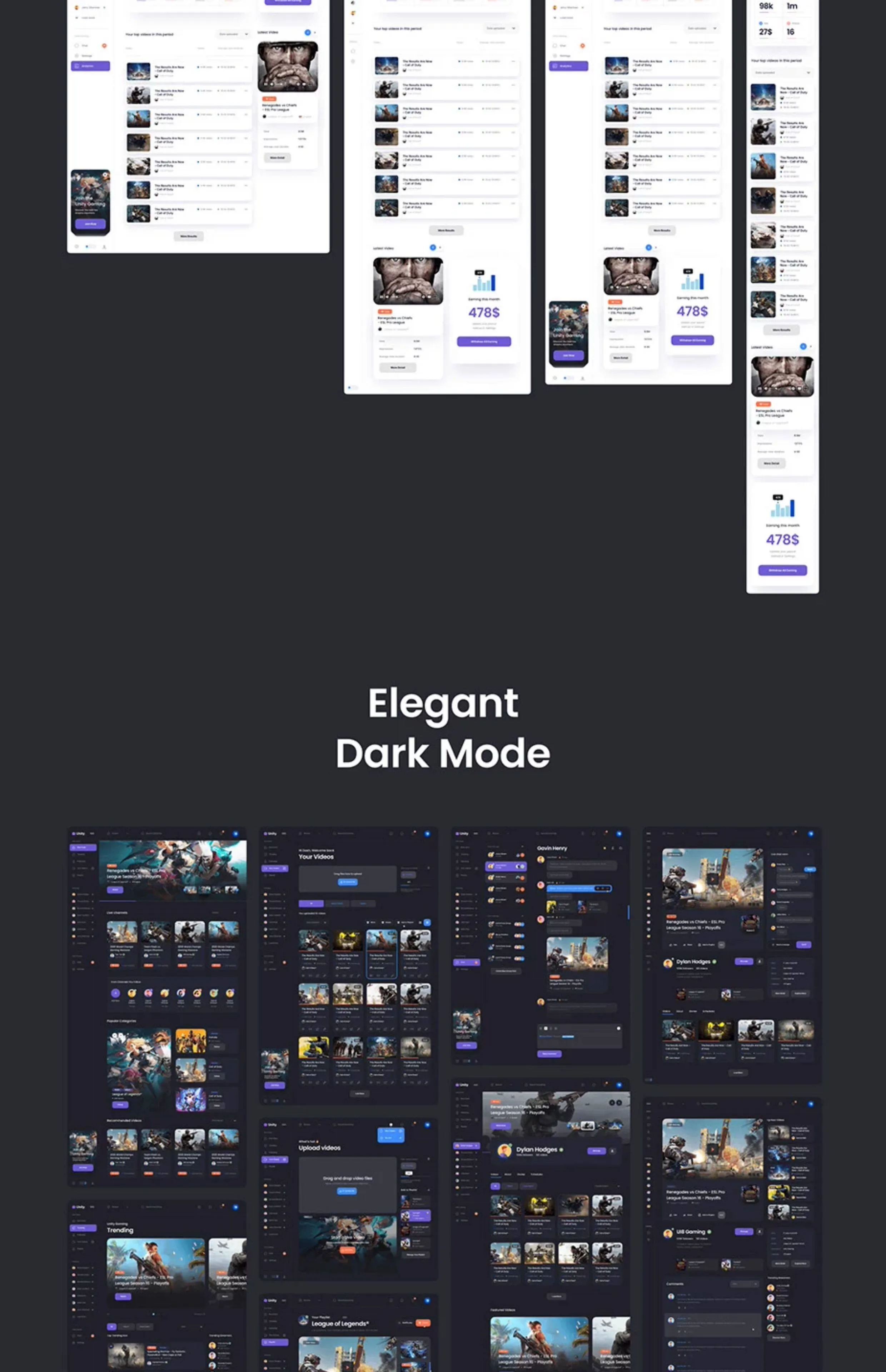 游戏 APP 后台管理系统 HTML 网站模板源码 UI 设计界面模板 XD\SKETCH