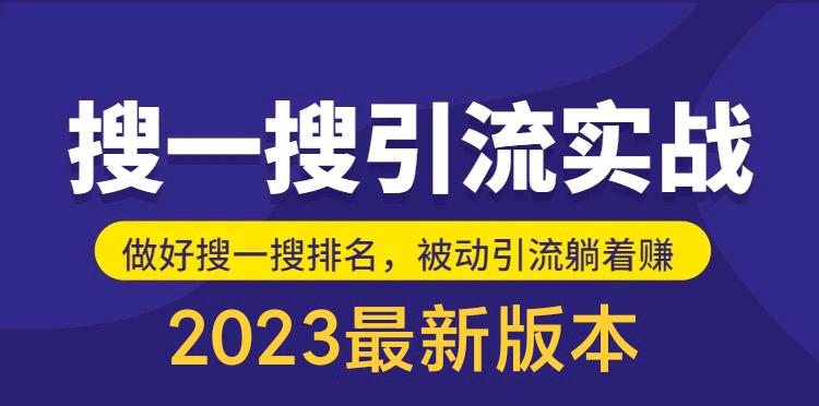 自己花 980 买的，公众号搜一搜引流实训课（外面没有）日引 200+