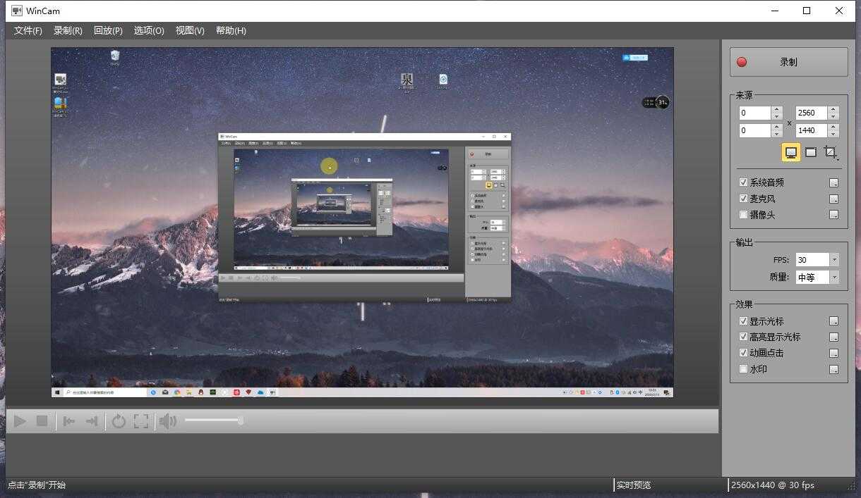 WinCAM 屏幕录像 v2.0.0 中文版